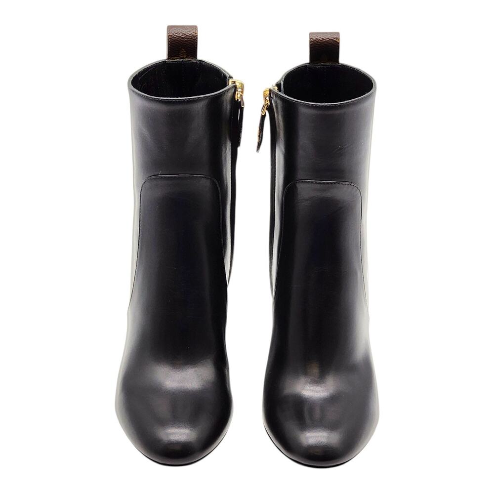 Louis Vuitton x Yayoi Kusama Ankle Leather Boots Black Monogram EU 35 US 5 - New - Picture 4 of 10